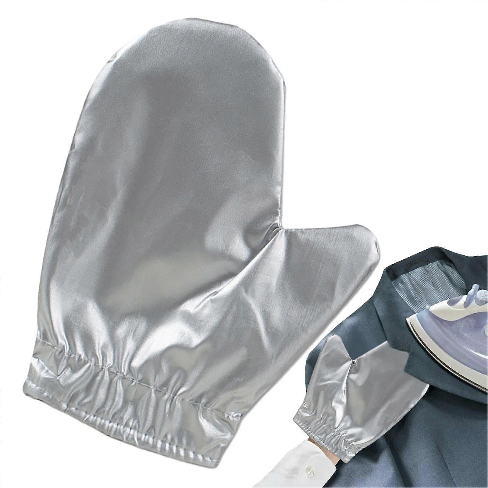Ironing Mitt for Steamer, Heat Resistant Three-Layer Silver Mittens for Garment Steamer and Clothes Steamer