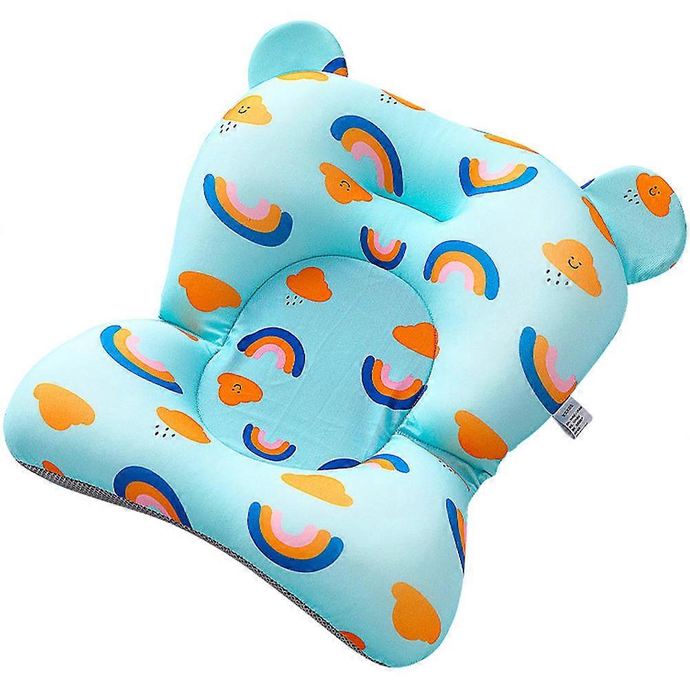 Bath Seat Support Non Slip Suspension Pad Lightweight Quick Drying Shower Accessory for Newborns – Rainbow Design for Comfortable Bathtime