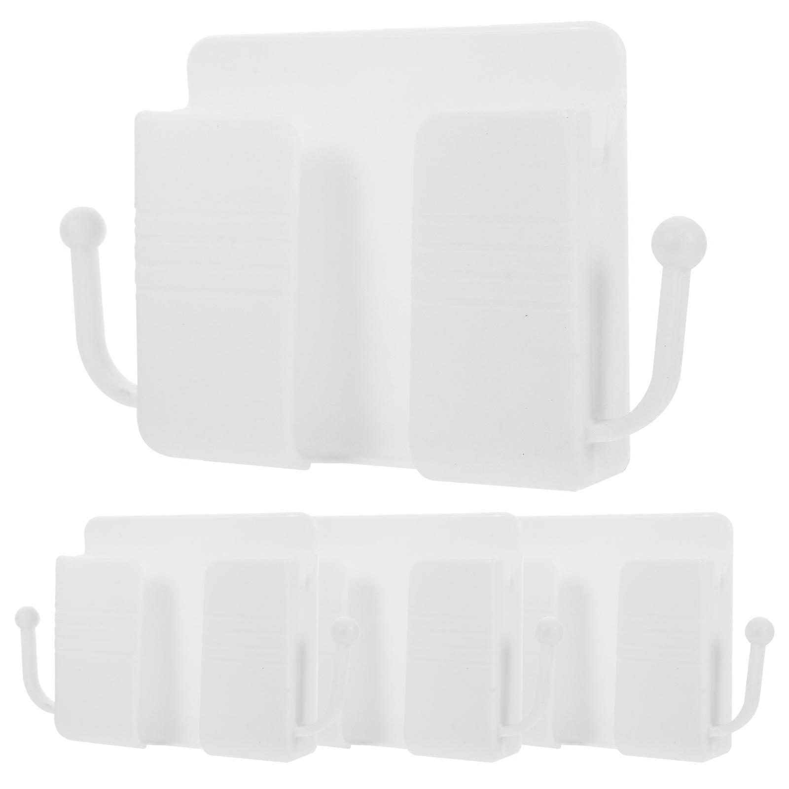 4pcs Bedside Phone Holder Wall Mounted Remote Control Storage Box for Mobile Devices and TV Remotes – Easy Installation, Organized Charging Solution