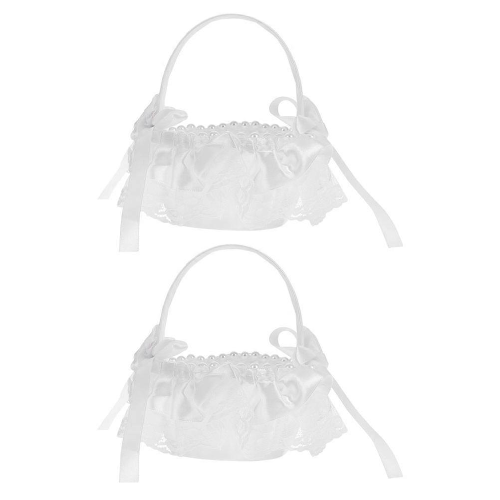 Wedding Ceremony Flower Girl Baskets Set, Functional and Stylish for Holding Confetti