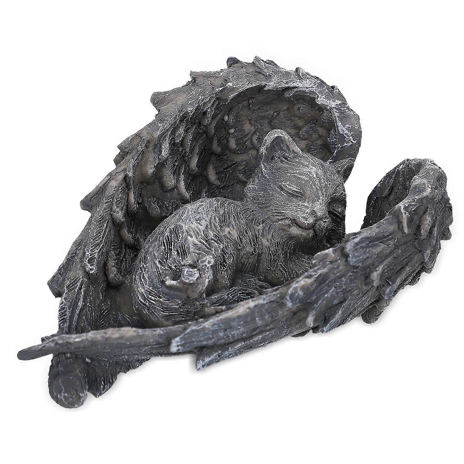 Unique Cat Wings Figurine, Resin Statue Combining Charm and Durability