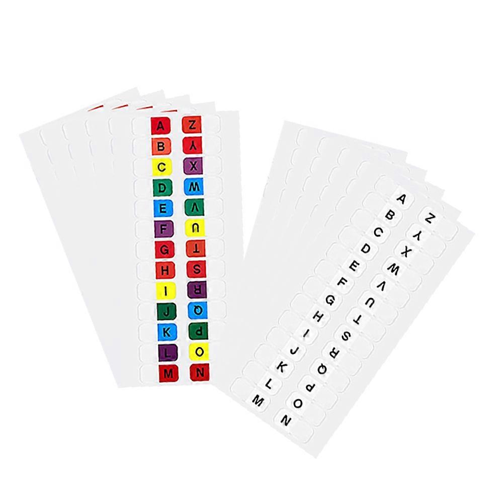 10 Pack Colored Alphabet Page Tabs, Self Adhesive Index Stickers for Office, School, Home Use, Safe Material Notepad Markers