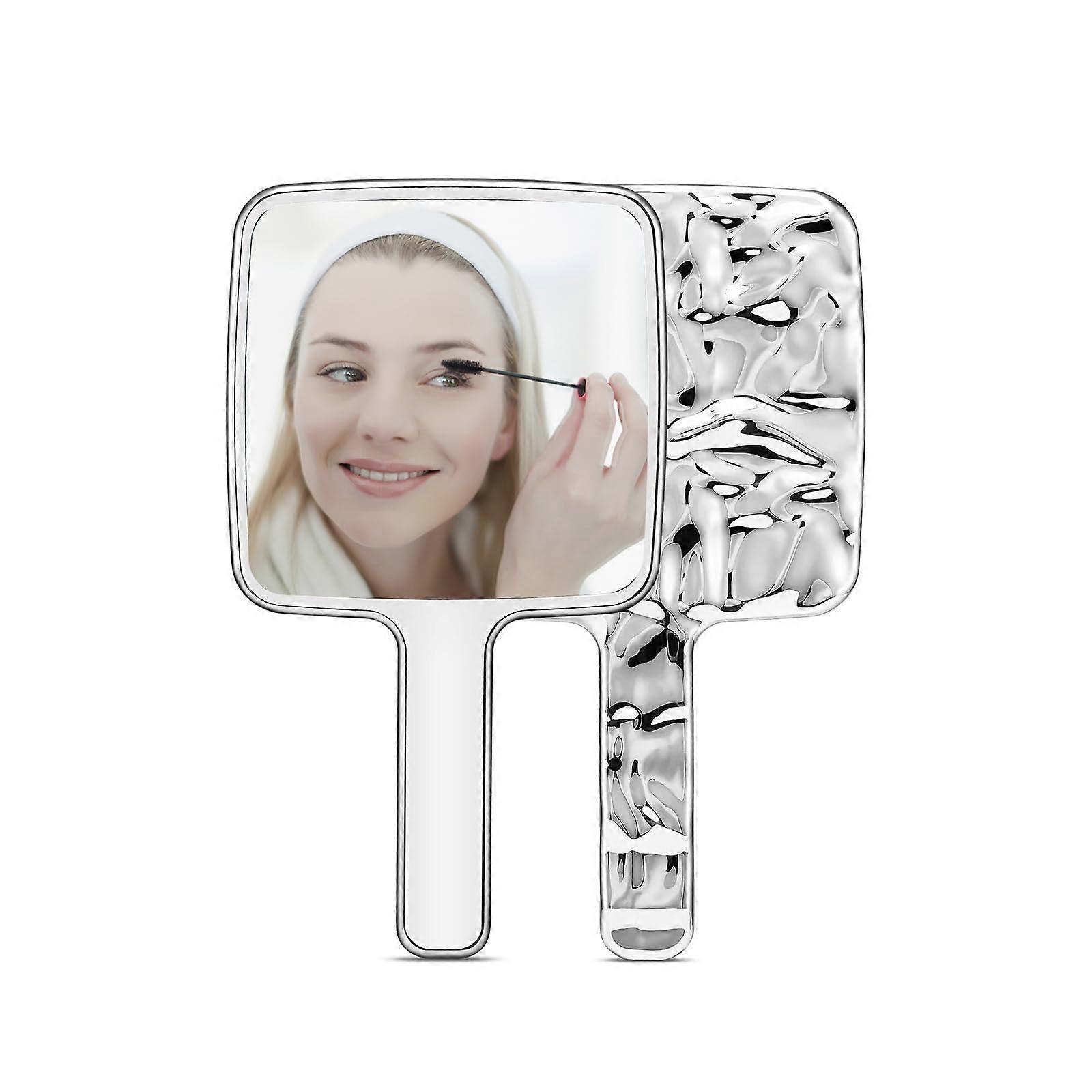 Hand Mirror, Makeup Mirror, Small Salon Cosmetic Mirror (Square, 10x17CM)