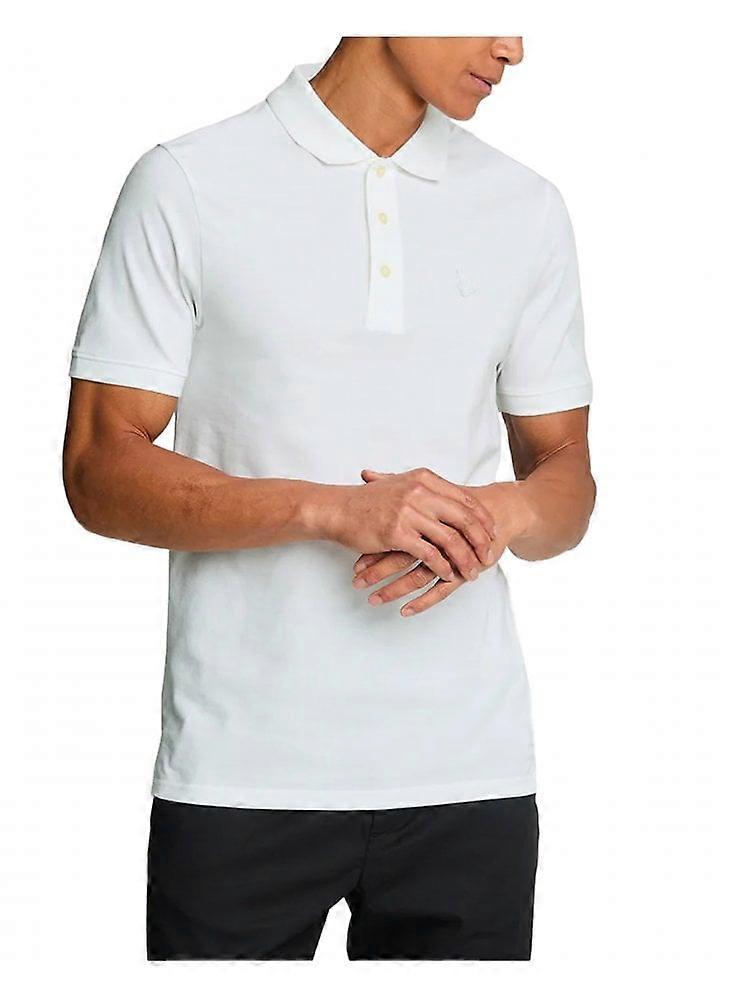 Men's Lyle & Scott Tonal Eagle Polo Shirt White