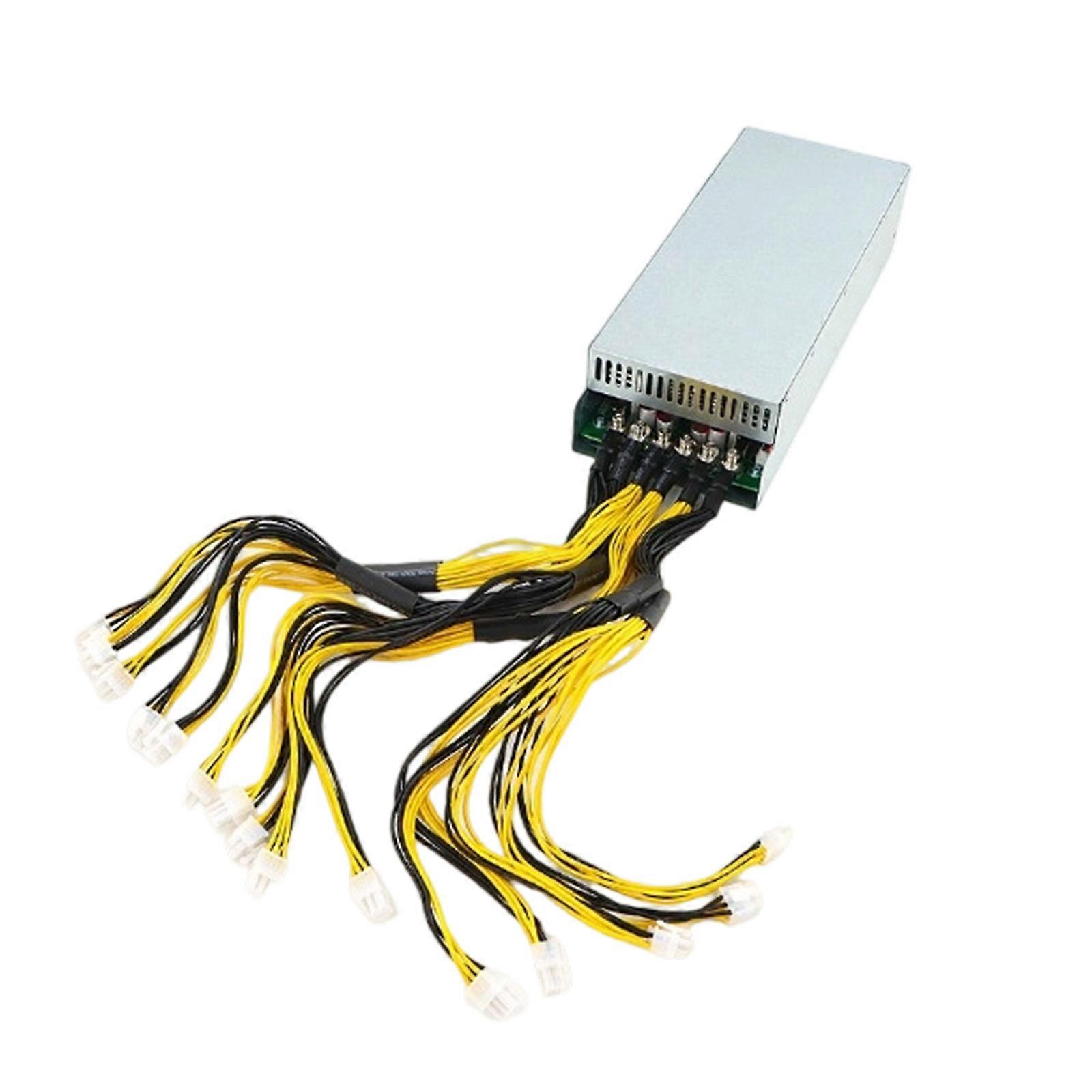 3600W Mining Power Supply Video Game Computer White Power Supply Low Noise 15x 6Pin Mining Device For Gaming Servers