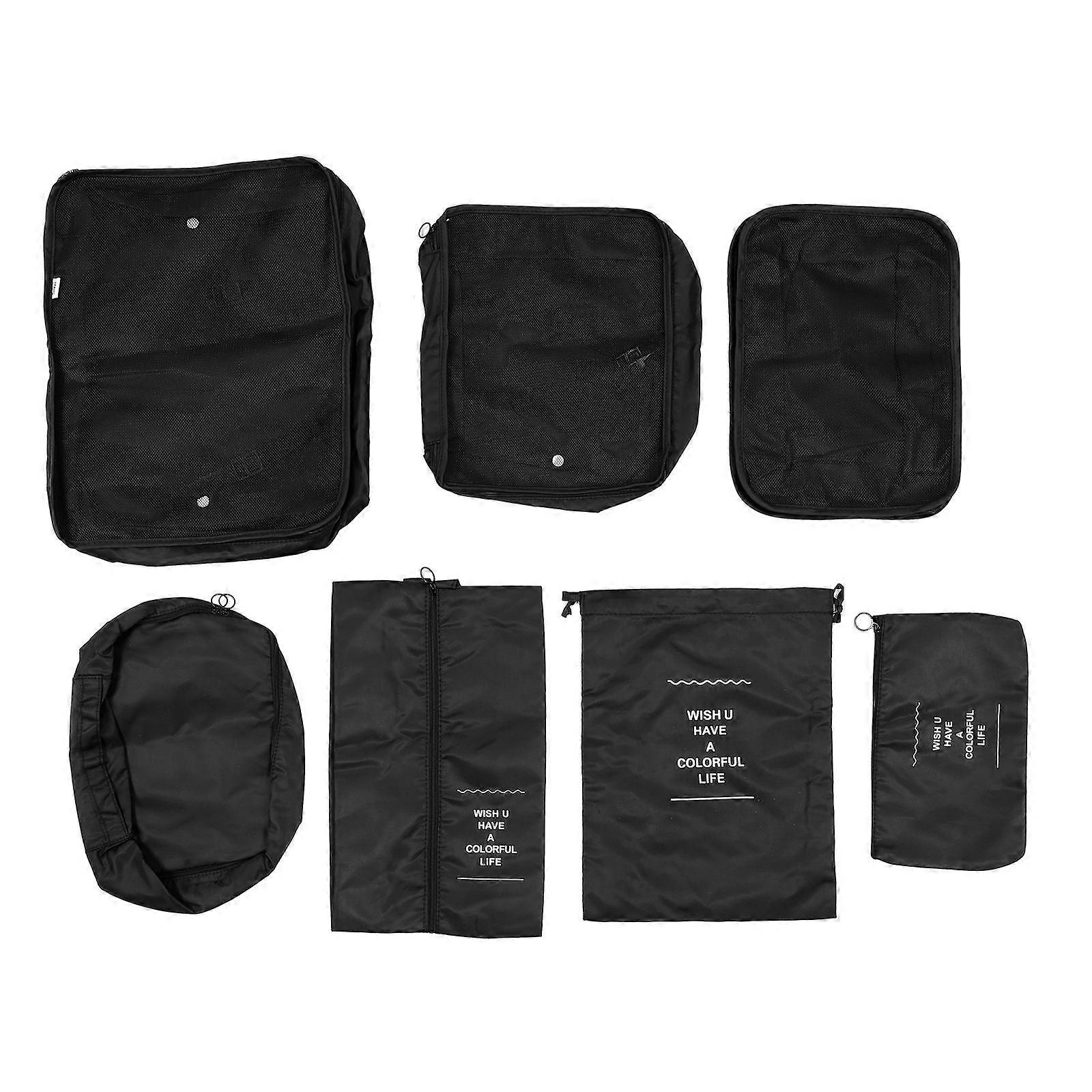 荷物、衣類、トイレタリー、日常の必需品の梱包用のジッパー収納バッグ付き軽量トラベルウェアオーガナイザーセット