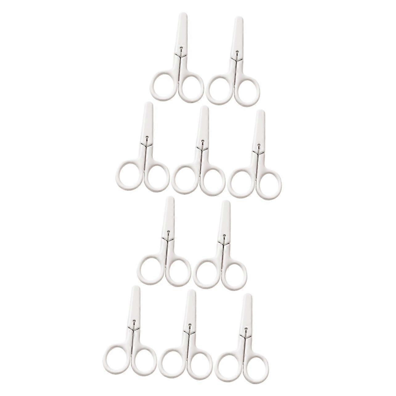 2 Sets of Safety Scissors, Student Scissors, Stainless Steel, 5 Pieces x 2