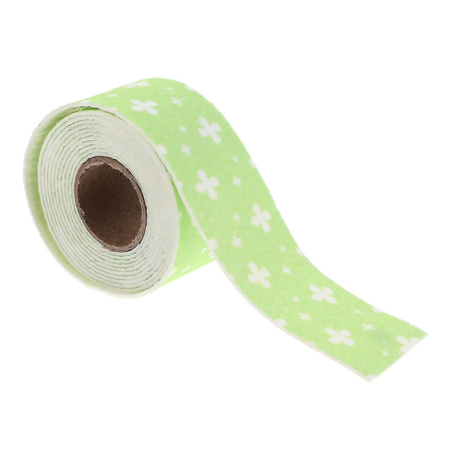 Kitchen Backsplash Static Sticker Drawer Liner Wallpaper Cabinet Shelf Decal Green 250cm x 5cm x 0.15cm Waterproof Easy to Clean 1 Roll