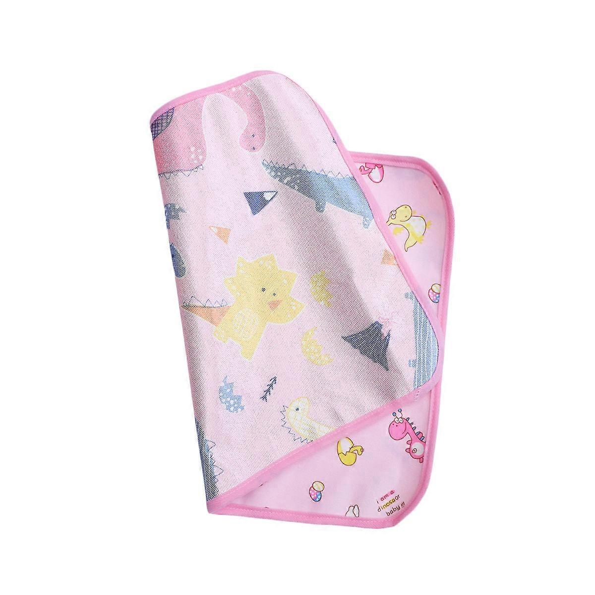 Dog Mats for Floors Cartoon Dinosaur Printed Reusable Pet Pee Pad Absorbent Puppy Training Mat Pink 45.00X30.00X0.50cm 1Pcs
