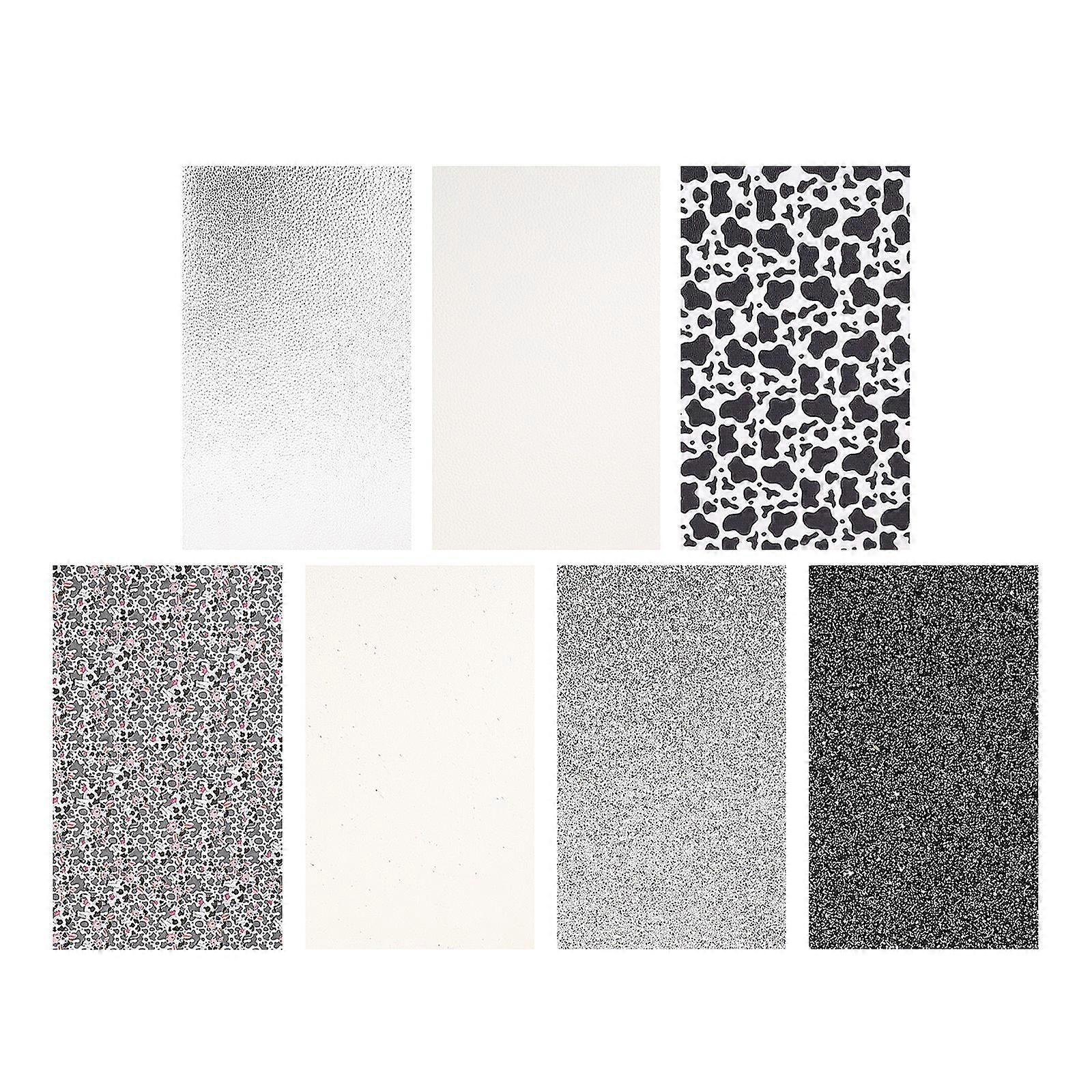 Fabric Patches Leatherette Upholstery Fabric DIY Lovers Craft Projects Earrings Making Sheet 20X33CM 7Pack