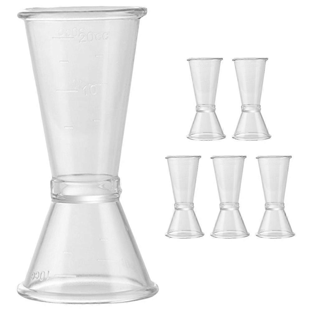 Cocktail Mixing Double Jigger Transparent 8.8X4.4cm Accurate Measurement 6Pcs