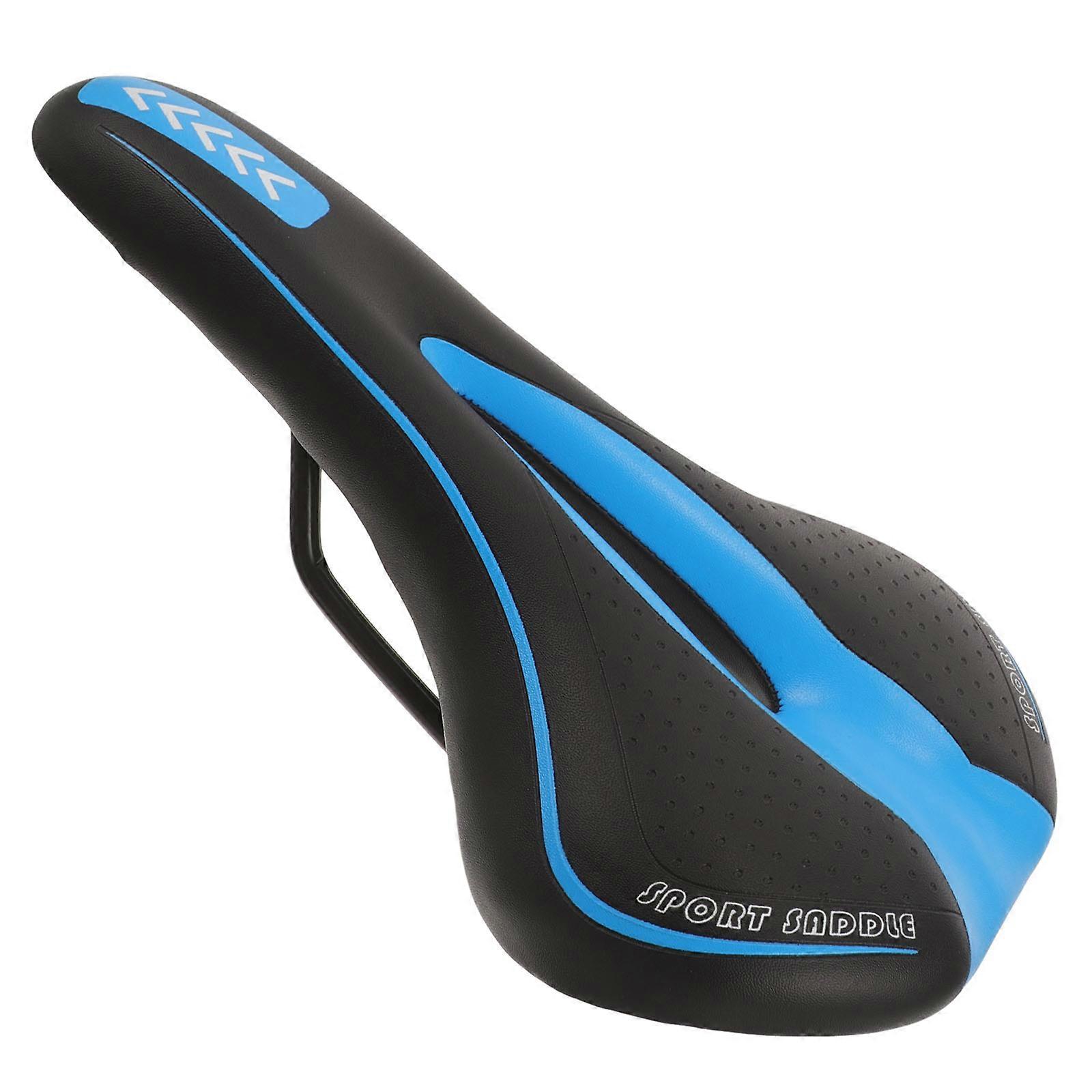 Bicycle Seat Cushion Padded Seat for Mountain Bike Hollow Design Firmness Comfortable Blue 10.6X5.5X3.1in 1Pack