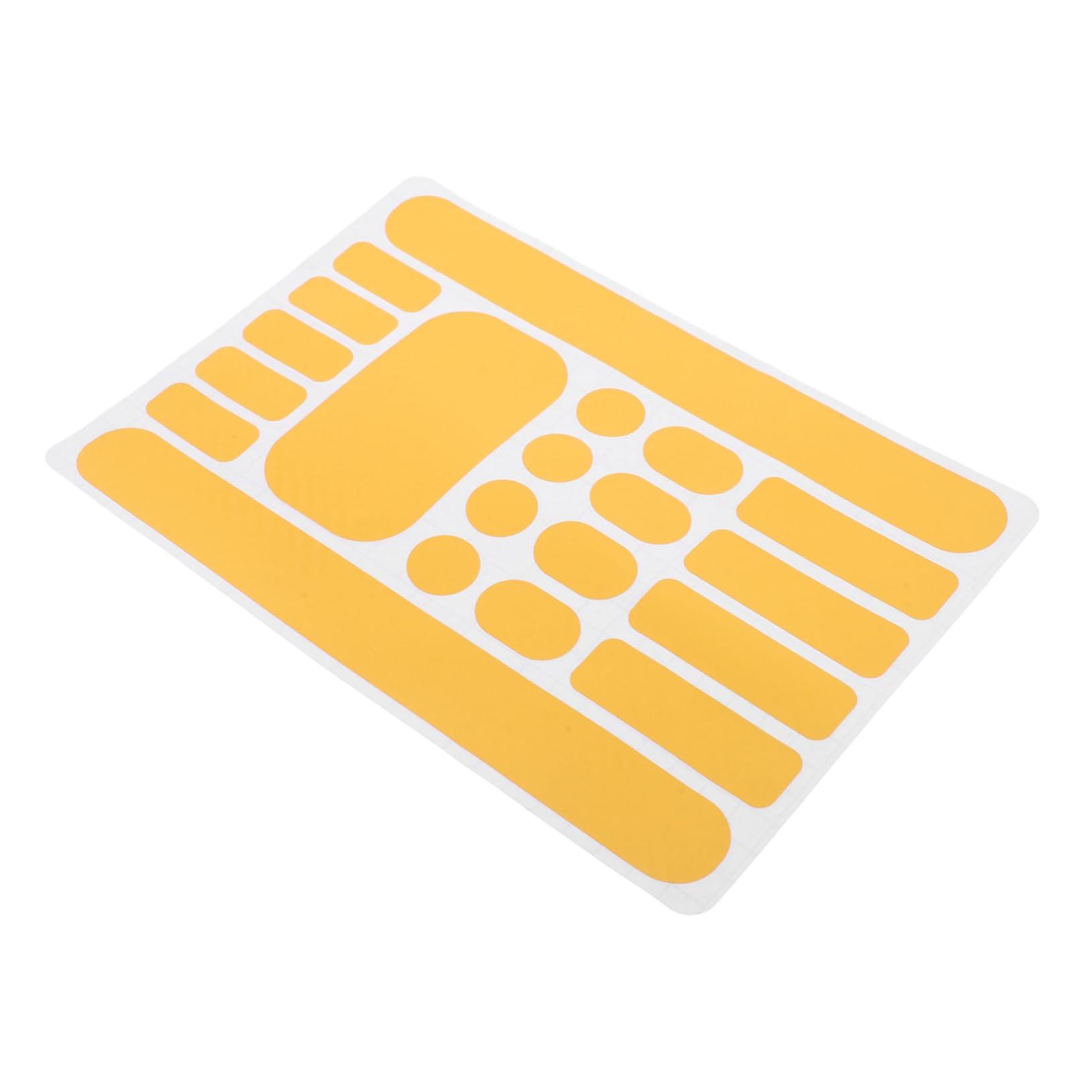 Bicycle Protection Tape for Mountain Bike Frame, Yellow Anti-Collision Sticker, 1 Sheet Durable Bicycle Frame Protector