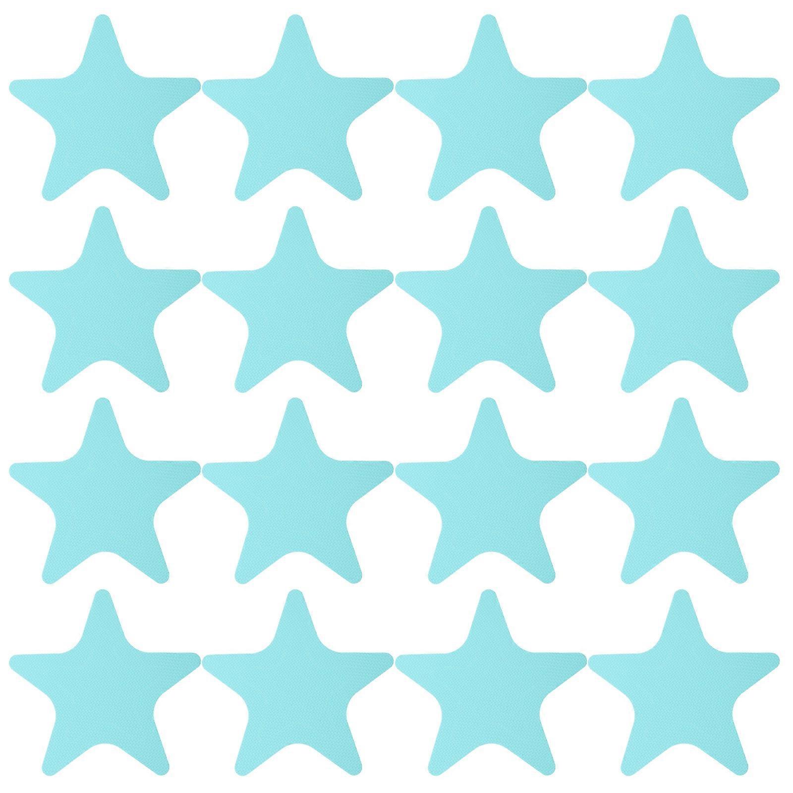 Bath Tub Anti Slip Sticker Pentagram Design Non-Slip Waterproof Blue 10.3X10.3cm Simple Design 20Pcs