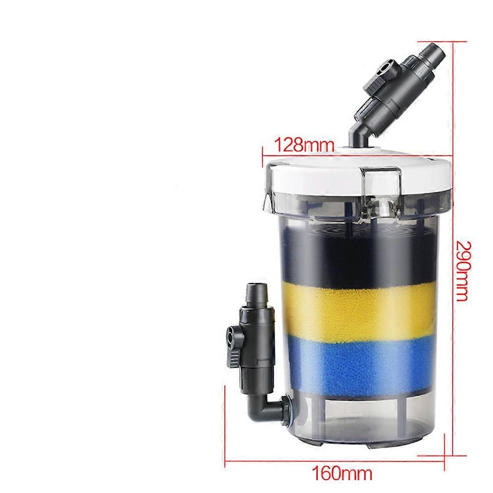 Aquarium Canister Water Filtration Equipment Transparent Cylinder Fish Tank Filter Mute Filtering System 1Pc