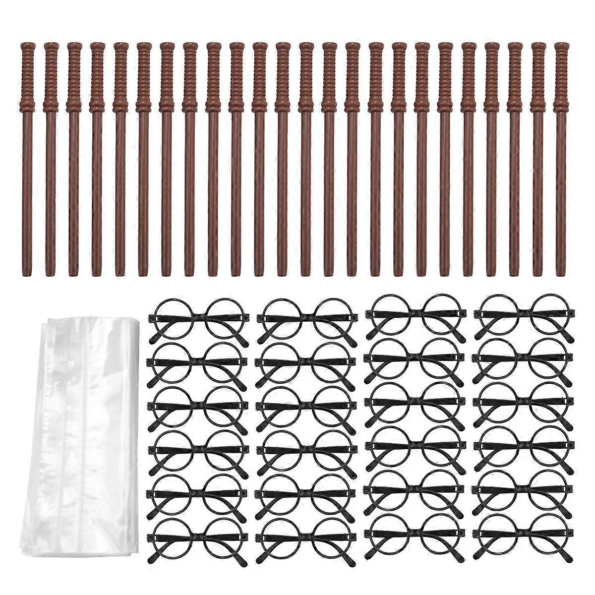 72 件。Wand Pencils & Wizard Glasses24 支蜡笔和眼镜框,带 24 袋