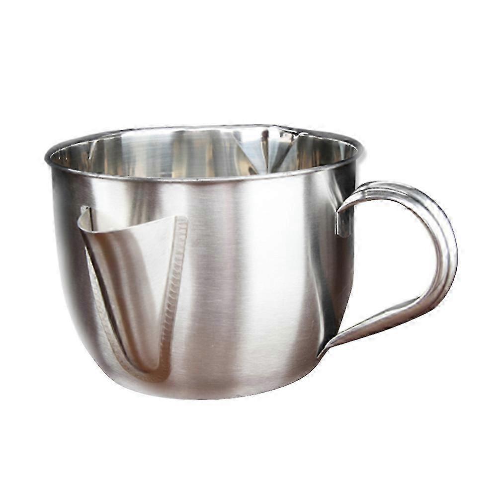 Ölabscheider Becher Sauciere Suppe Fettsieb 14,5x14,5x9cm Silber