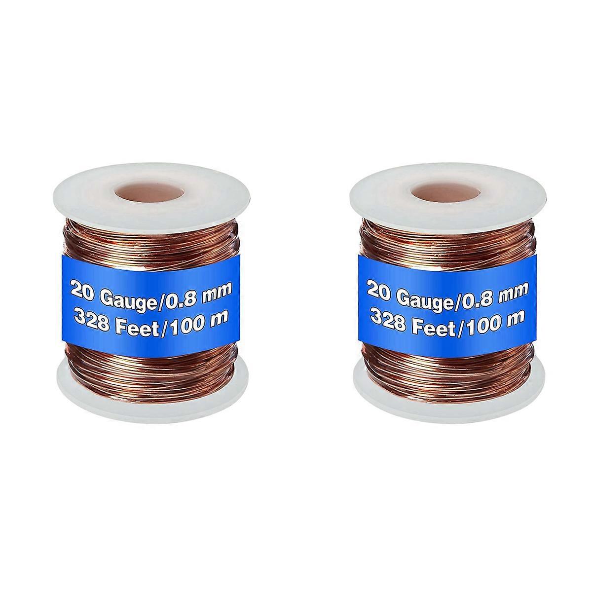99.9% Dead Soft Copper Wire, 20 Gauge/ 0.8 mm Diameter,100 M, 1 Pound