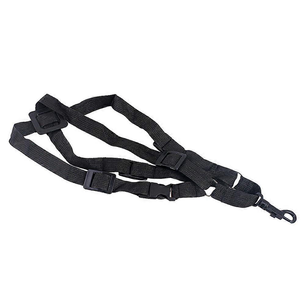 Saxophone Shoulder Strap Adjustable Weight Distribution Easy Installation and Removal for Music Practice Performance Black 1Pcs