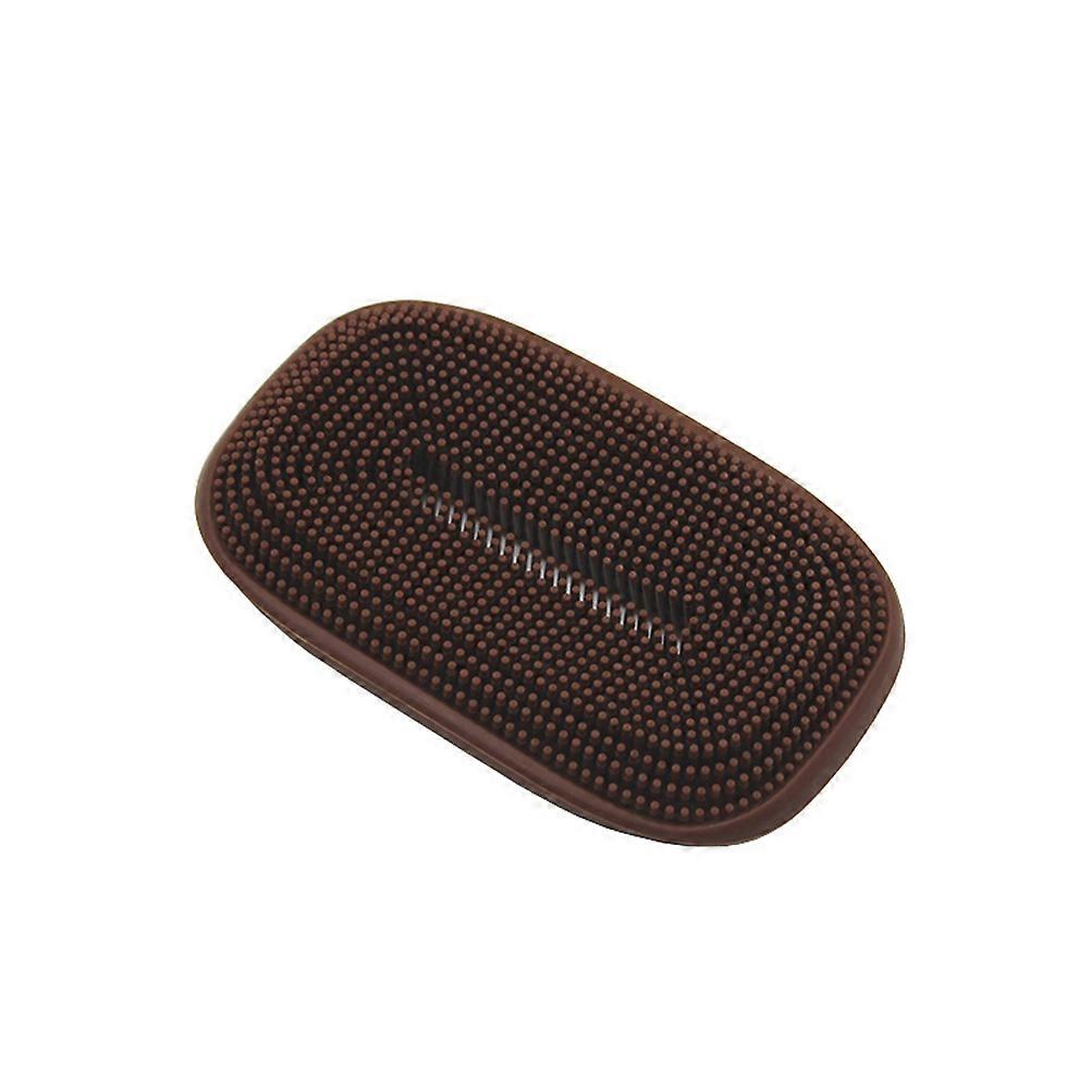 Soap Tray Silicone Dish Multi Function Design Draining For Shower 1Pc Coffee Color