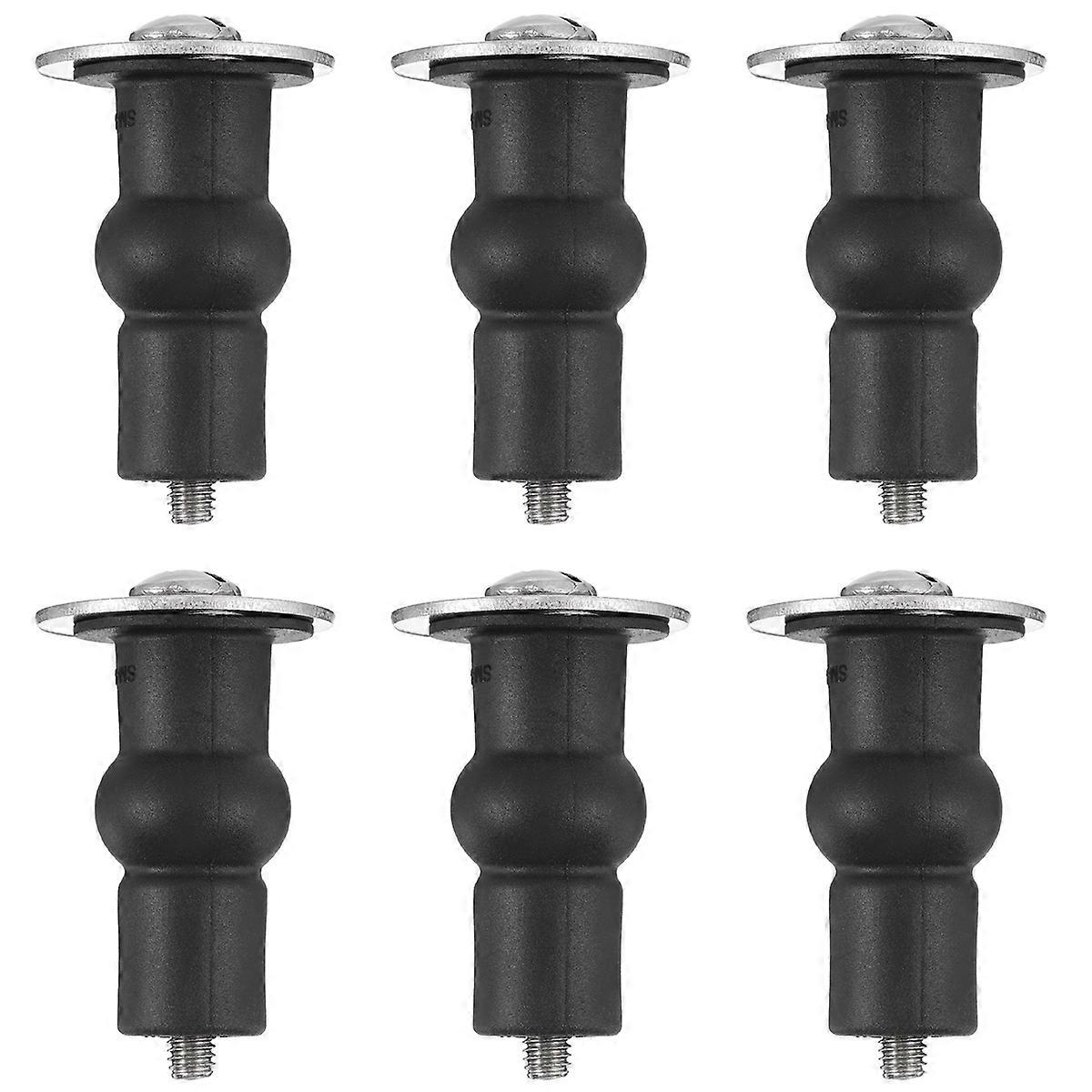 6pcs Durable Stainless Steel Toilet Seat Fixing Screws with Rubber Washers for Easy Installation and Replacement Bolts
