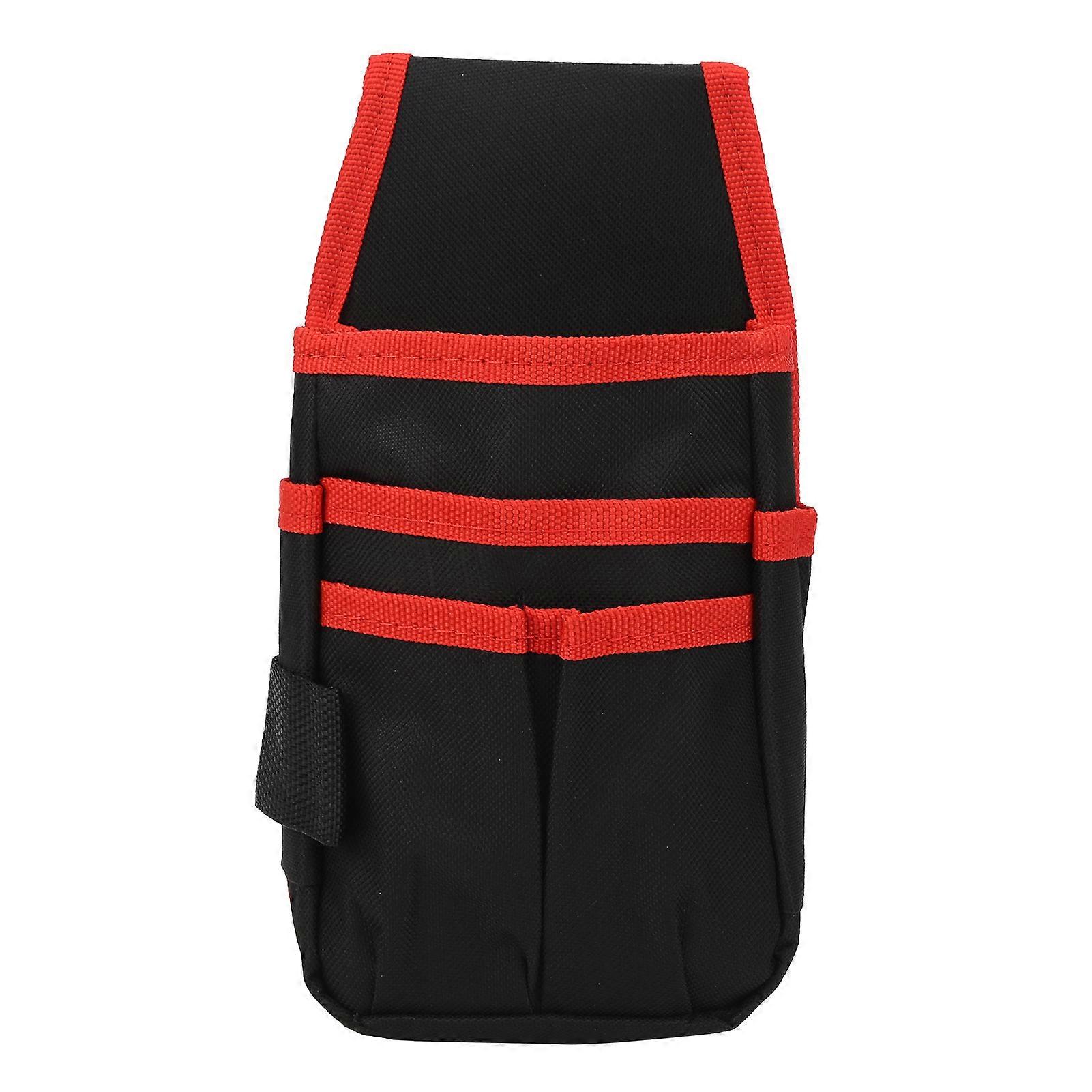 Sac à outils multifonction pour quincaillerie, pochette de rangement (rouge)