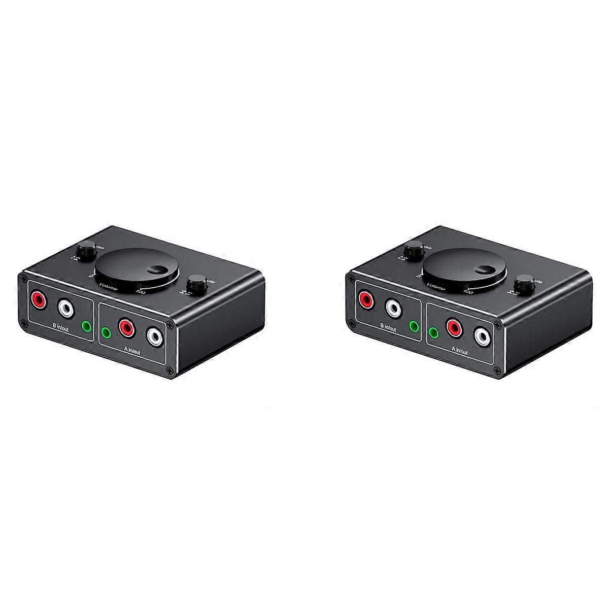 3.5mm Stereo Bi-Directional Audio Switcher with Mute Button