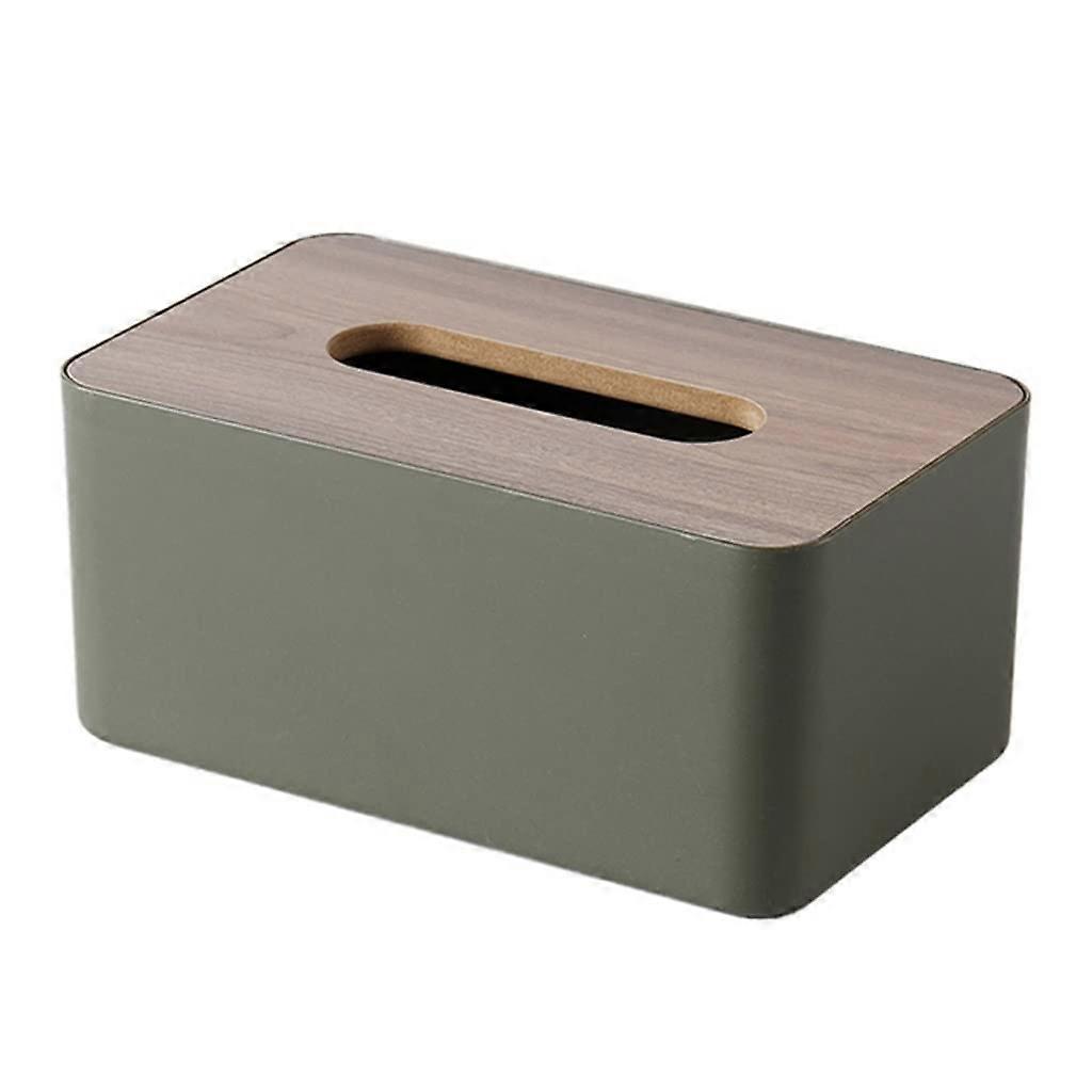 Wooden Tissue Box Holder for Home Office, Removable Tissue Cover, 21 x 13 x 9 cm, Paper Towel Storage Solution