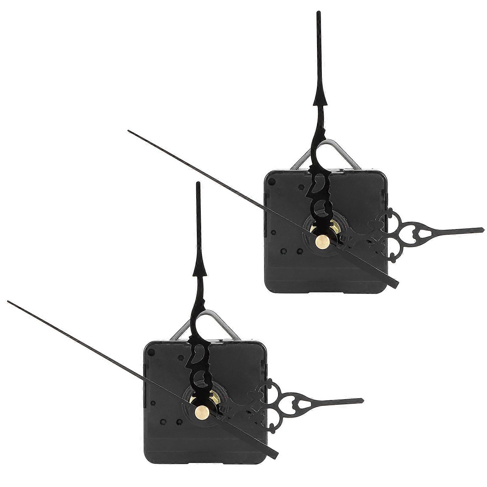 2 Pcs Long Shaft Quartz Clock Movement Hands Kit Mechanism Fixings for 20-22mm Thickness Dial
