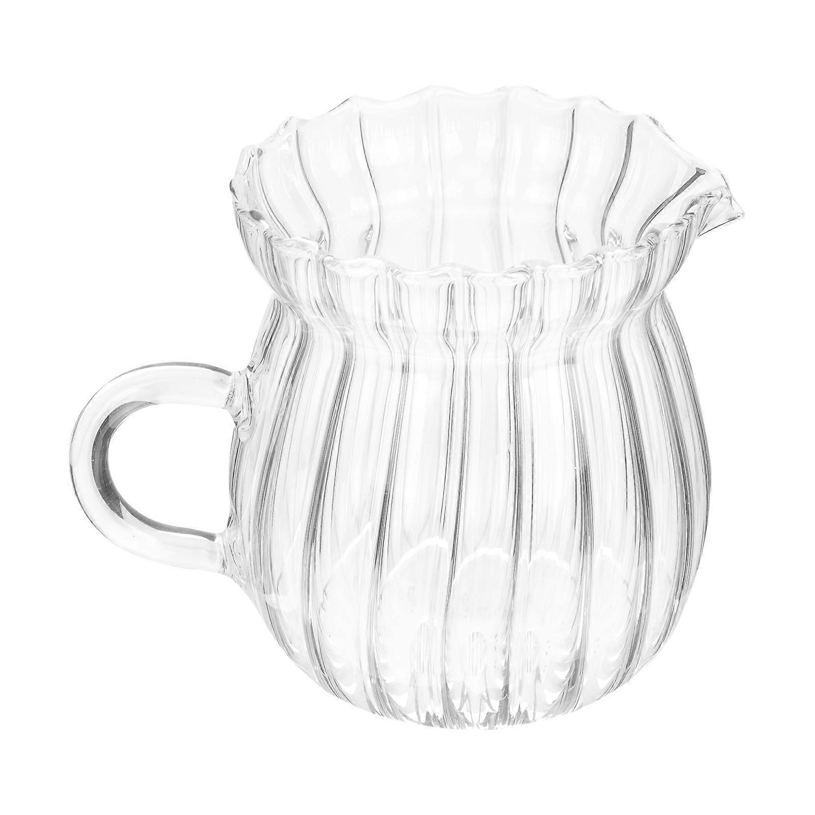 Creamer Pitcher Spouted Glass Serving Juice Dessert Shops 1Pcs