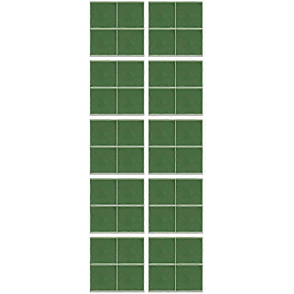 Tiles Sticker Adhesive Tile Stickers For Kitchen Tiles Decor 10Pcs Green 15x15cm
