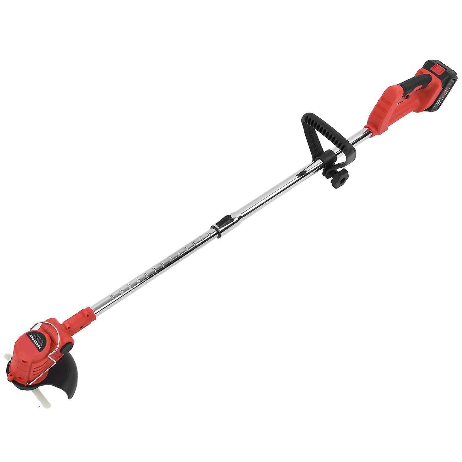 Electric Grass Trimmer Adjustable Length 3000mAh Battery Lawn Mower for Orchard Farm US Plug 100‑240V