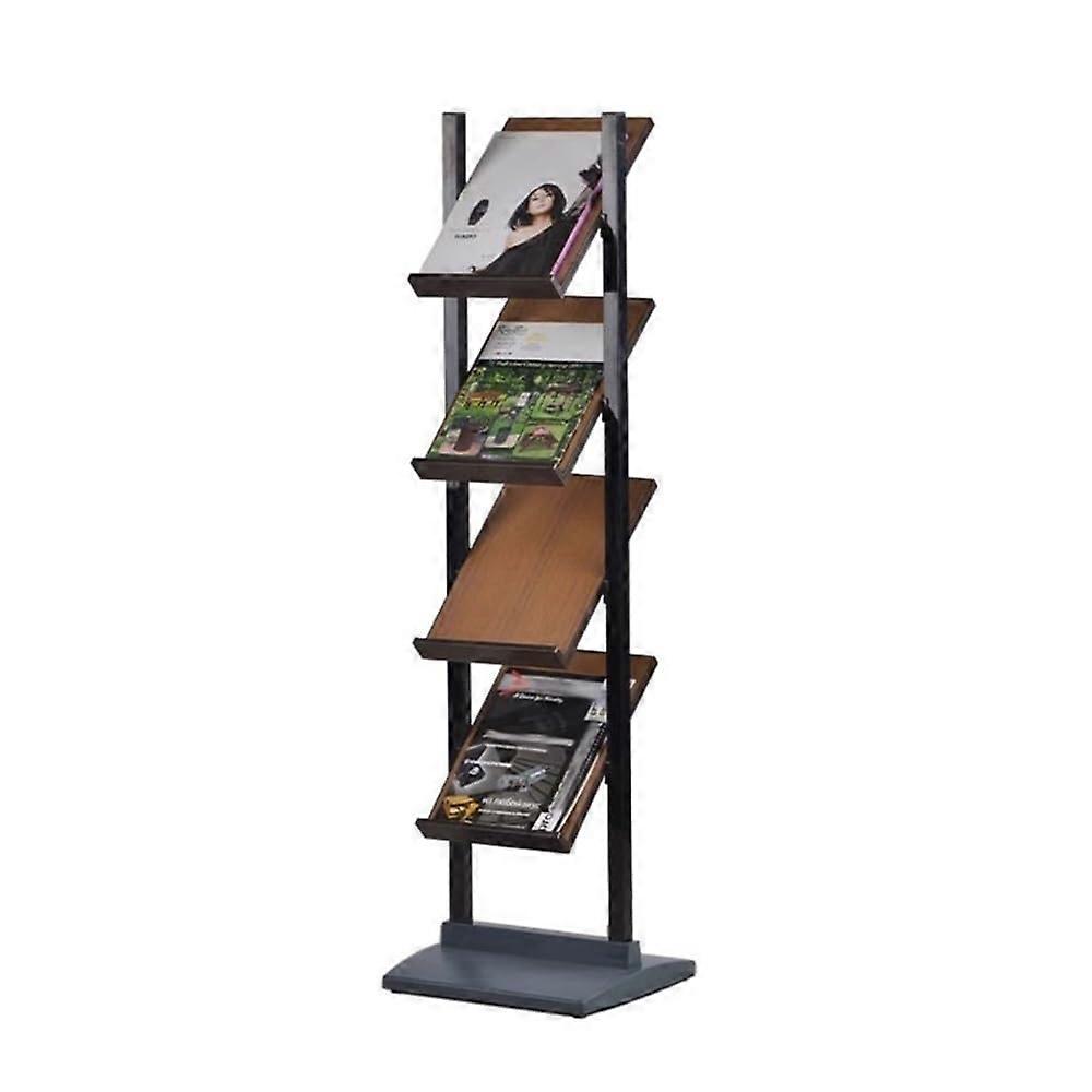 Magazine Display Frame 4Tier Simple Newspaper Rack, A4 Magazine Rack