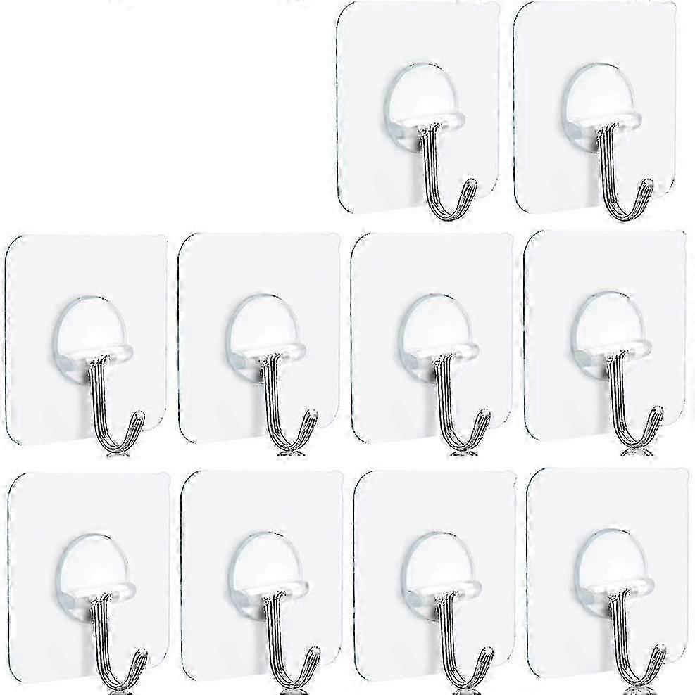 10pcs of Self-Adhesive Seamless Hooks Suitable for Various Home and Office Applications