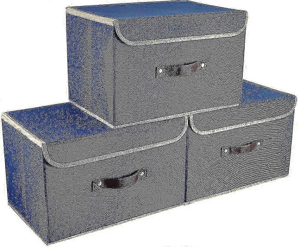 Large Foldable Storage Bin with Lids - Fabric Storage Basket Cube