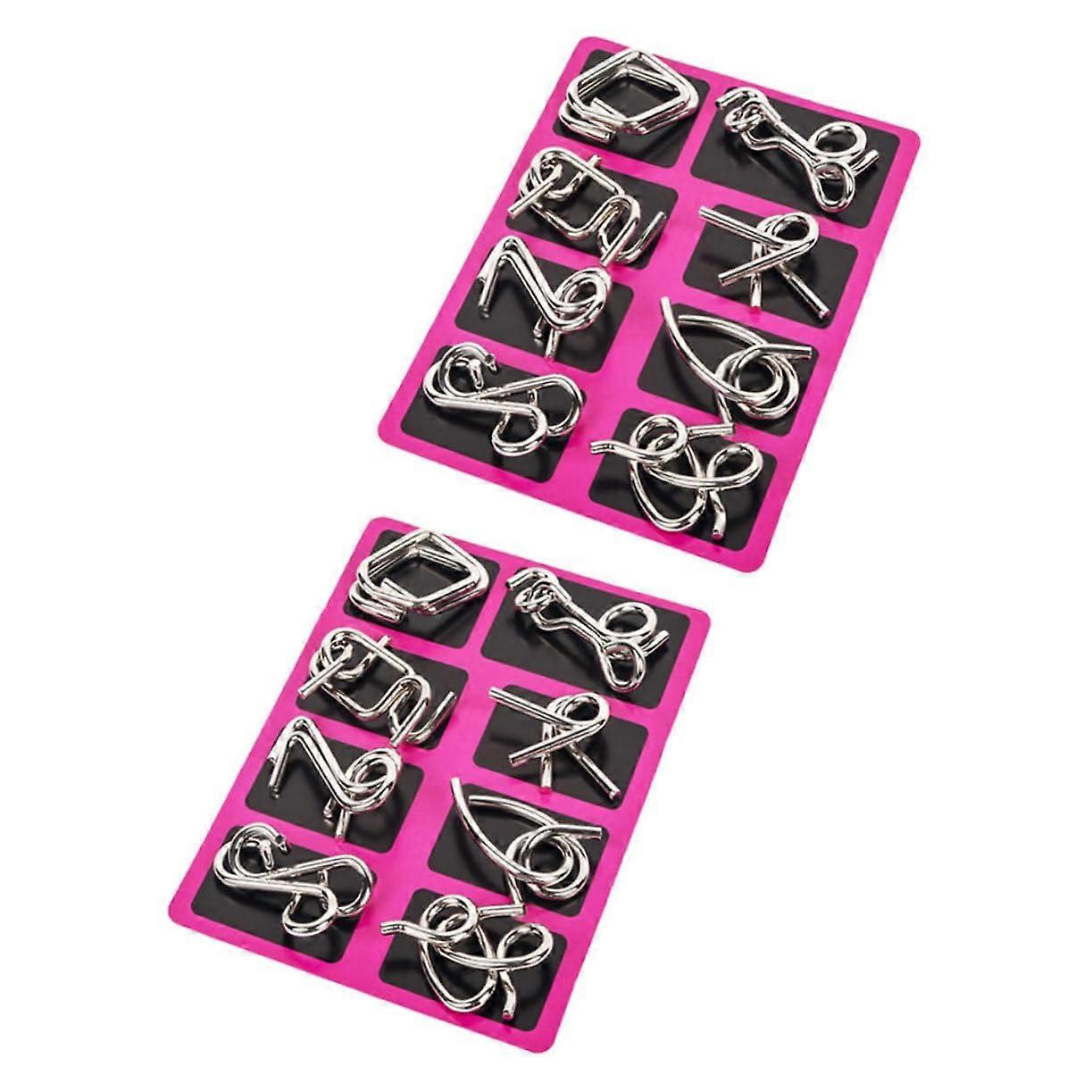 Wire IQ Puzzles Set of 2, Piece Detangling Brain Teasers for Boys, Enhances Creativity and Concentration Skills