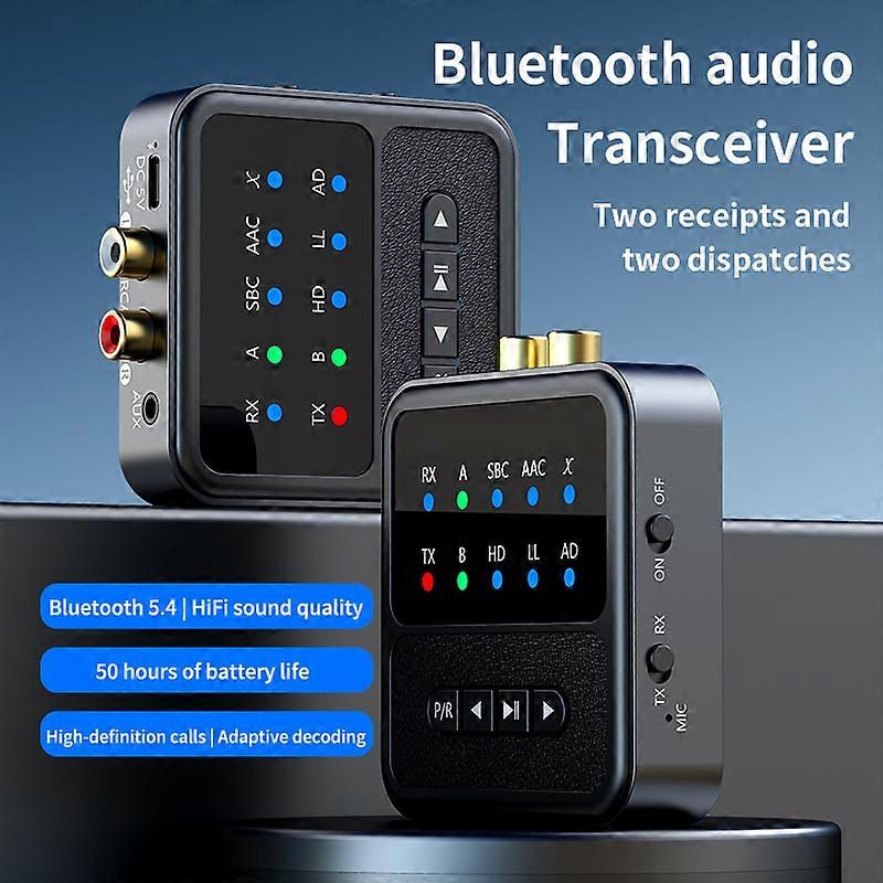 Bluetooth-compatible 5.4 Audio Adapter APTX Receiver and Transmitter 2-in-1