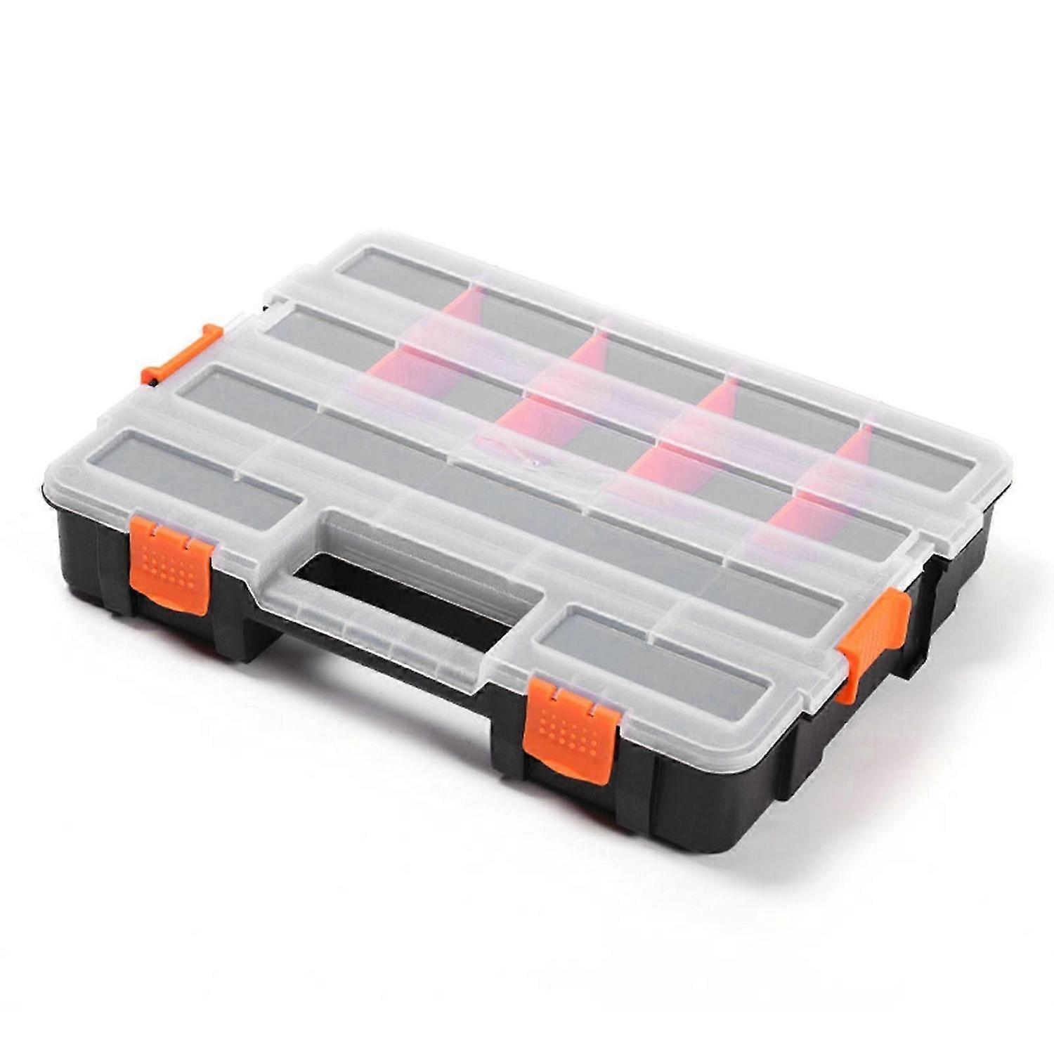 Parts Box PP Grid Design Thickened Removable Compartment Stable Classification Storage Box Single Side 37.5 X 29 X 6.7