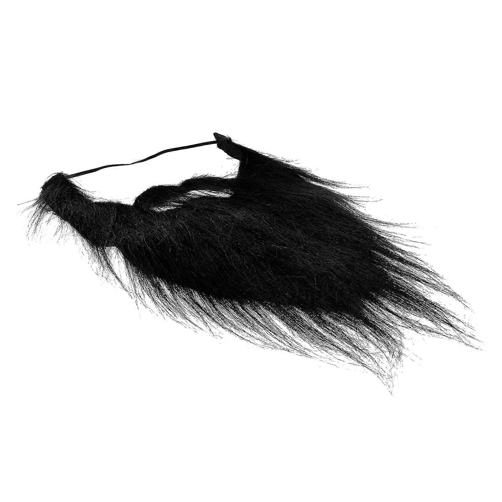 Fake Mustache Black Plush Fabric Easy Application with Lifelike Mustache for Decoration