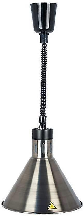 Speisenwärmerlampe Teleskopaufhängung 27 cm Lampenschirm Wärmequelle für Lebensmittel Edelstahl