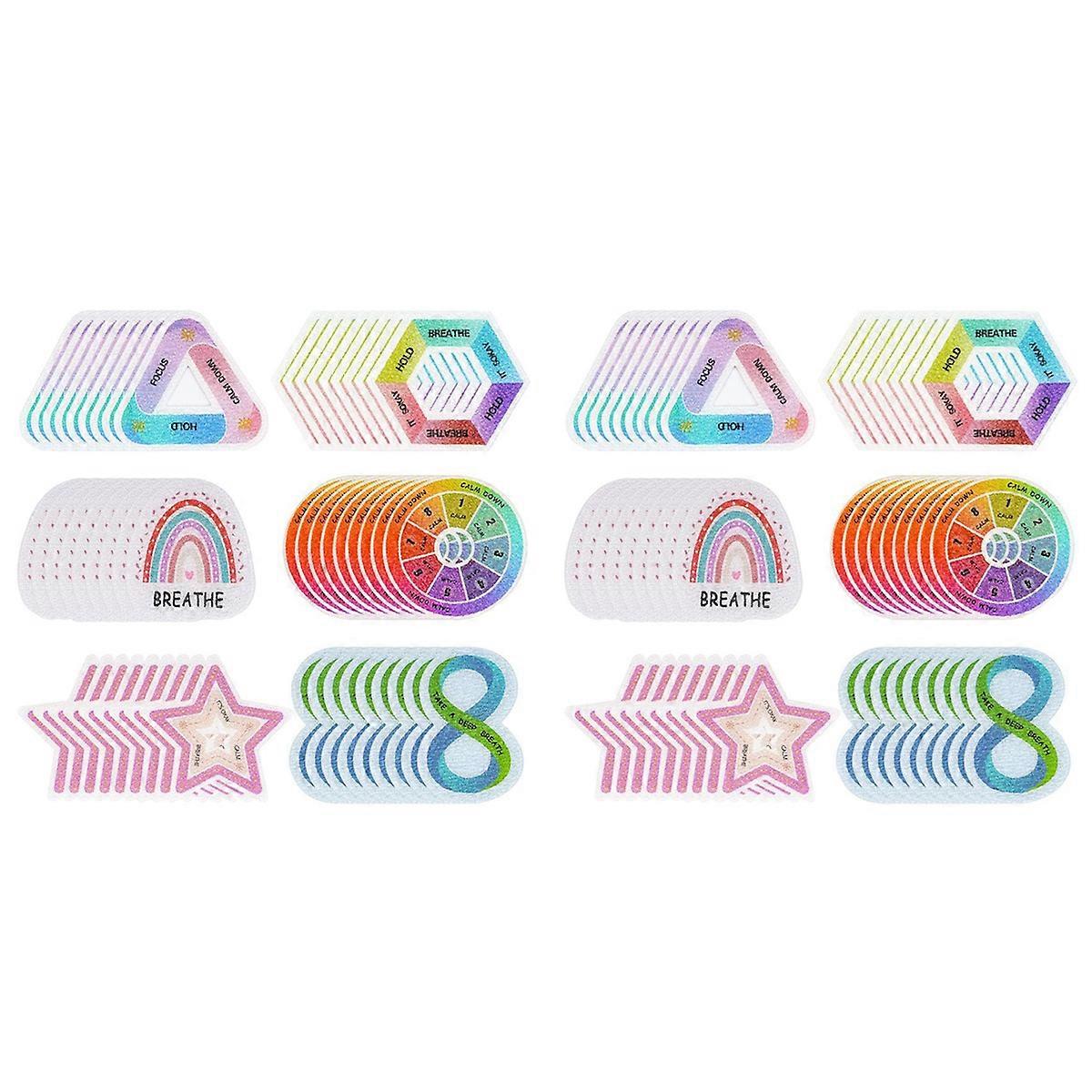 60 Pcs Calm Strips,Anxiety Sensory Stickers,Breath Strips
