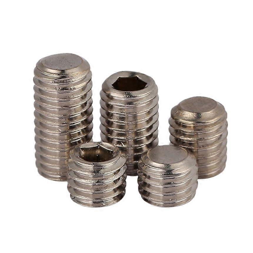 M3 M5 M8 M10 Hexagon Socket Grub Set Screws 304 Stainless Steel DIN913 Flat End Point 8-30 mm (10 Pcs M8 x 30)