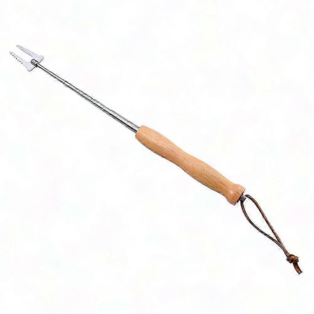 Garden Tool Set - Stainless Weeder & Wooden Handle Rake