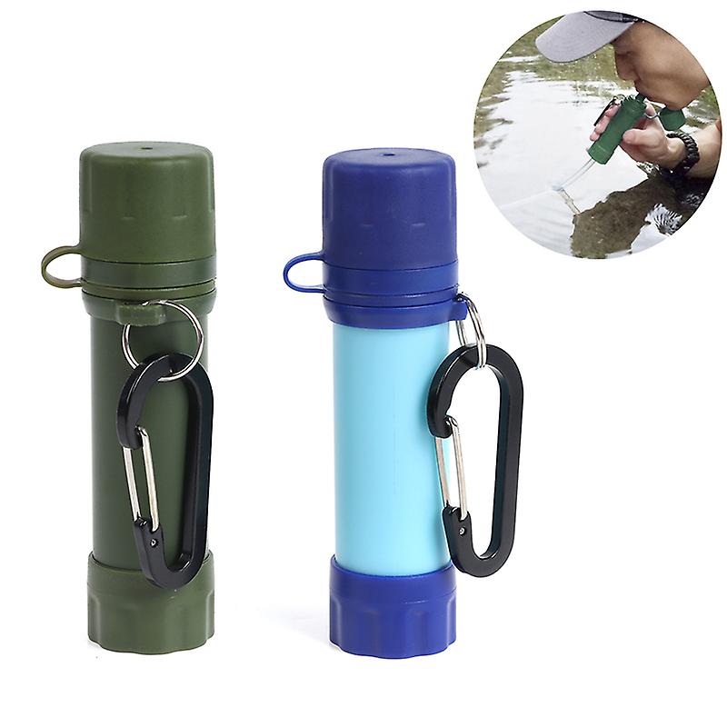 Portable Survival Water Filter Straw Purifier Bottle Camping Emergency Outdoor