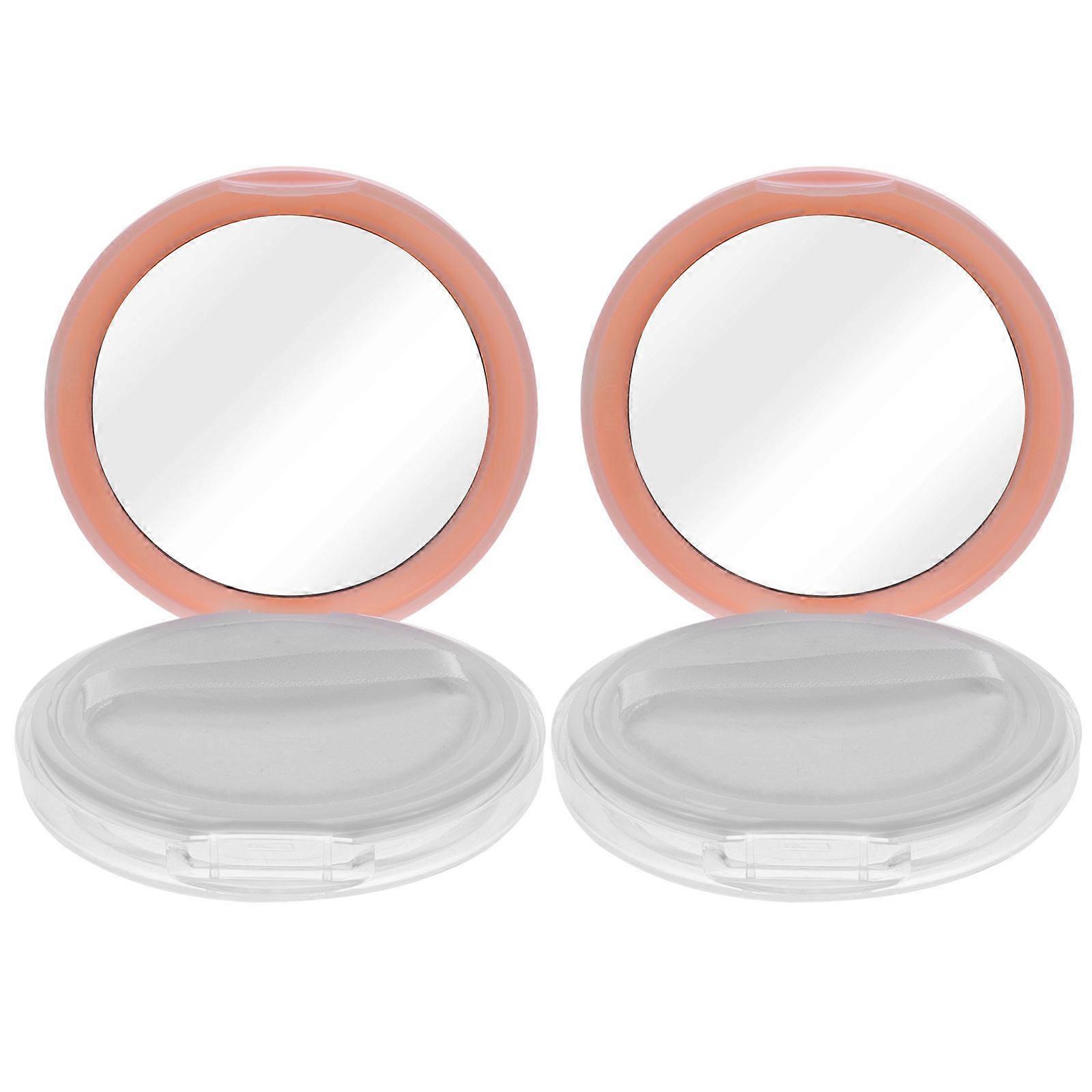 Empty Compact For Loose Powder Travel Size Powder Box Cosmetic Container Function 2Pcs