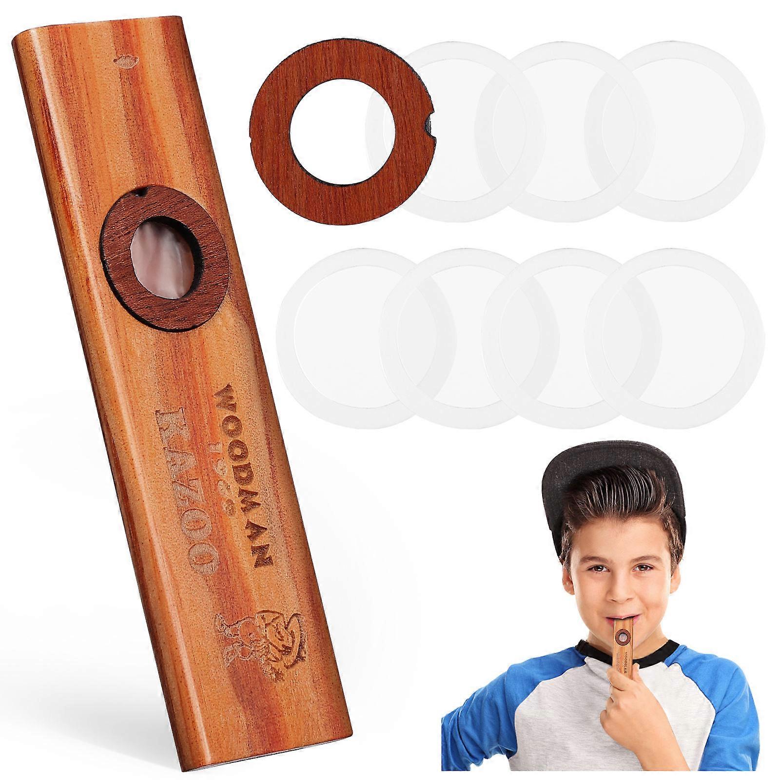 Portable Kazoo Flute Set with Spare Membranes – Lightweight Travel Musical Instrument for Adults, Pairs Well with Ukulele and Guitar
