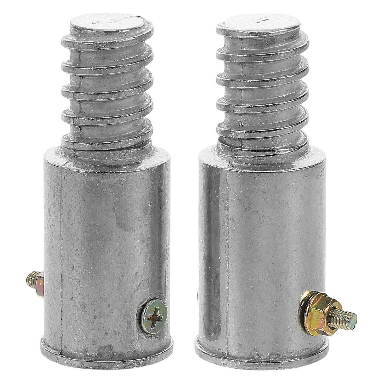 Push Broom Handle Threaded End for Outdoor Use Metal Poles Silver Color 22 Mm Diameter 1Set