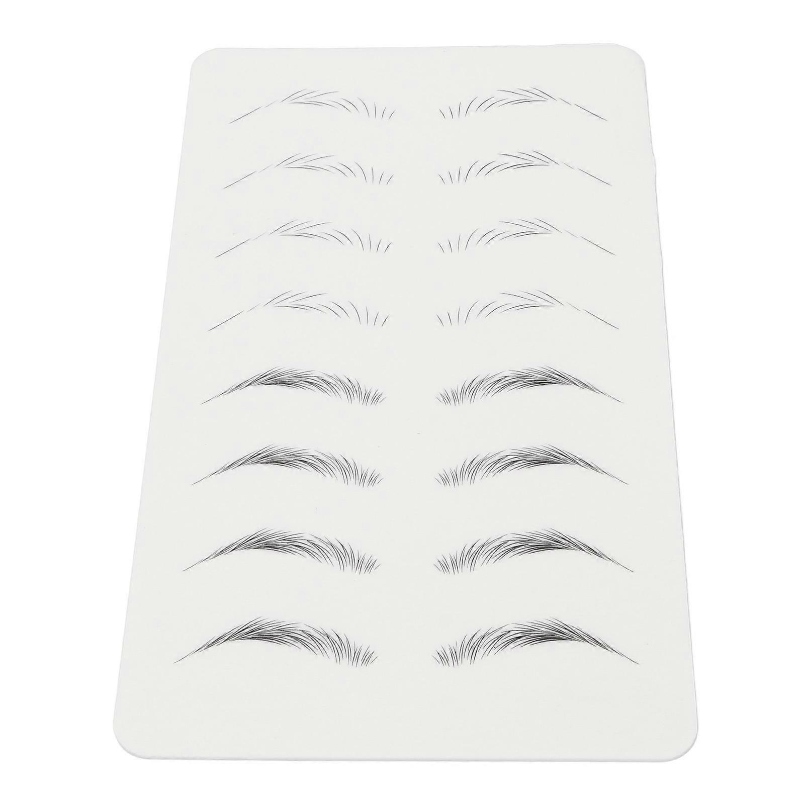 Microblading Practice Skin Inkless Wide Eyebrows Microblading Training Sheet for Beginner 02 