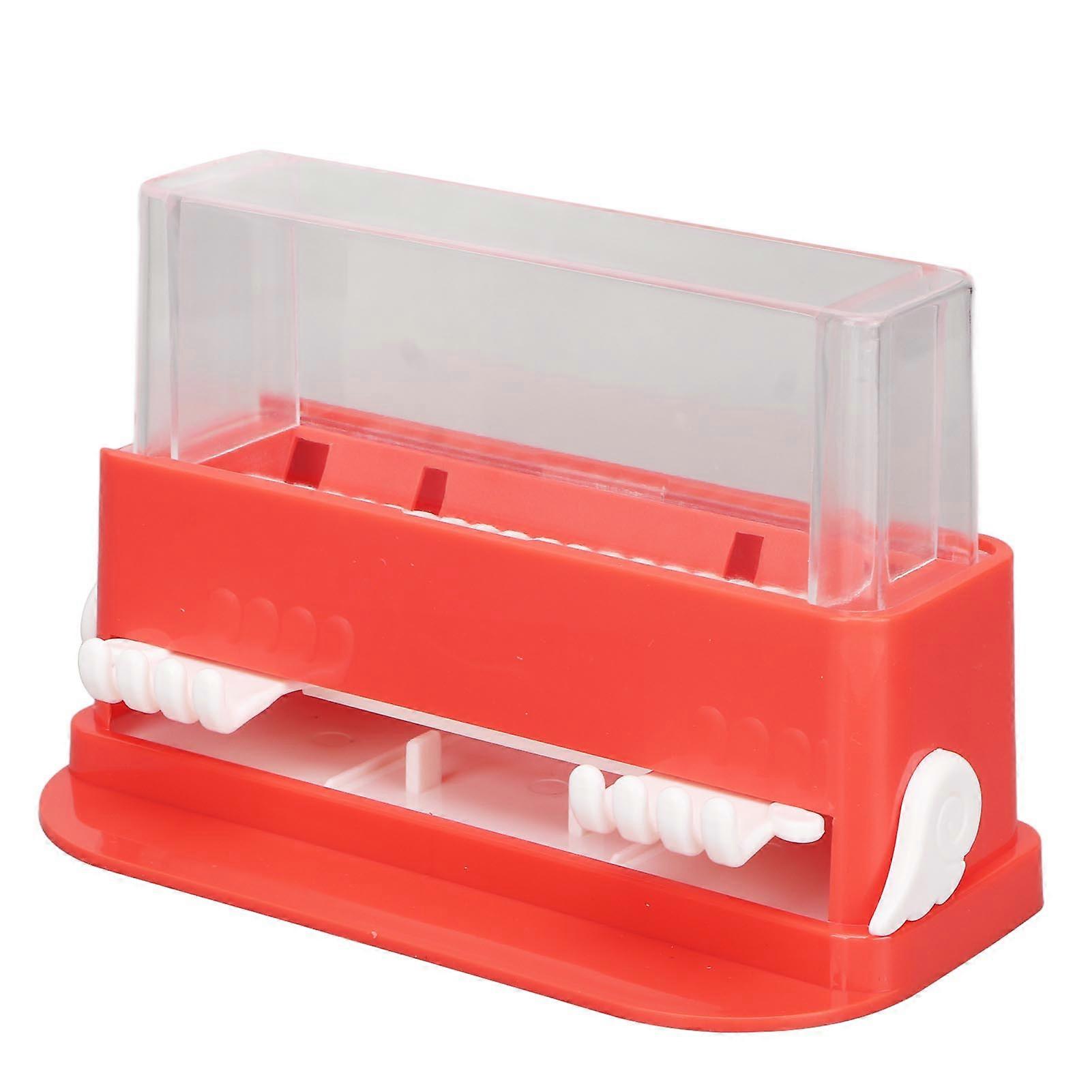 Micro Applicator Holder Box Transparent Large Capacity Plastic Dental Applicator Brush Dispenser Red