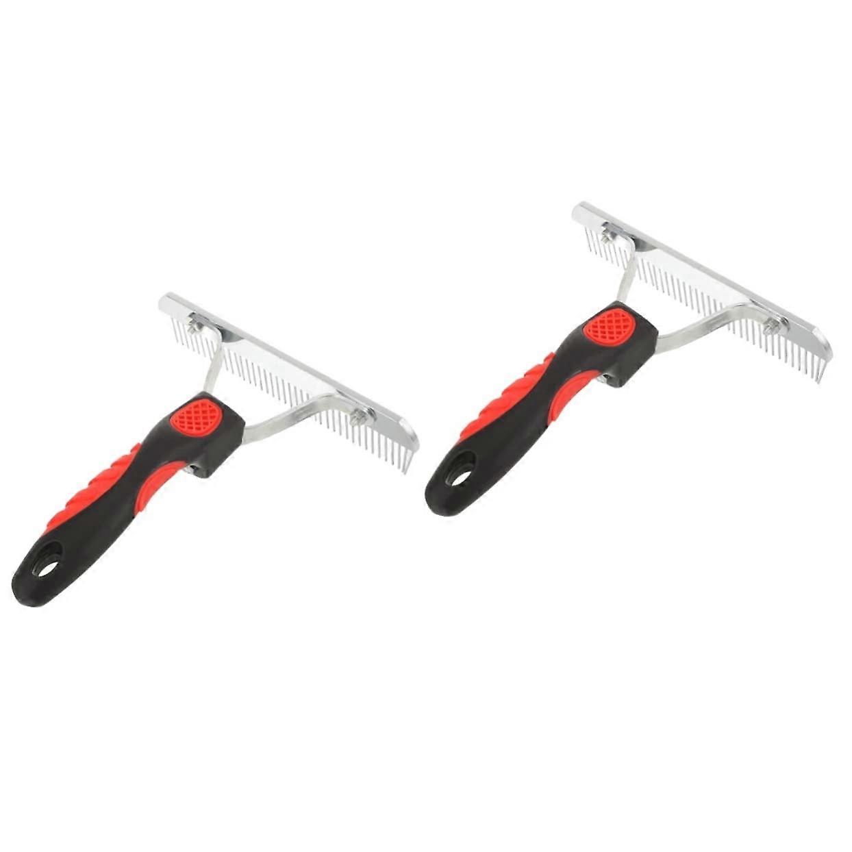 Cleaning Brush Horse Sweat Scraper Rubber Range Comb 18x15.8cm Assorted Colors 2-Pack Pet Grooming Tools